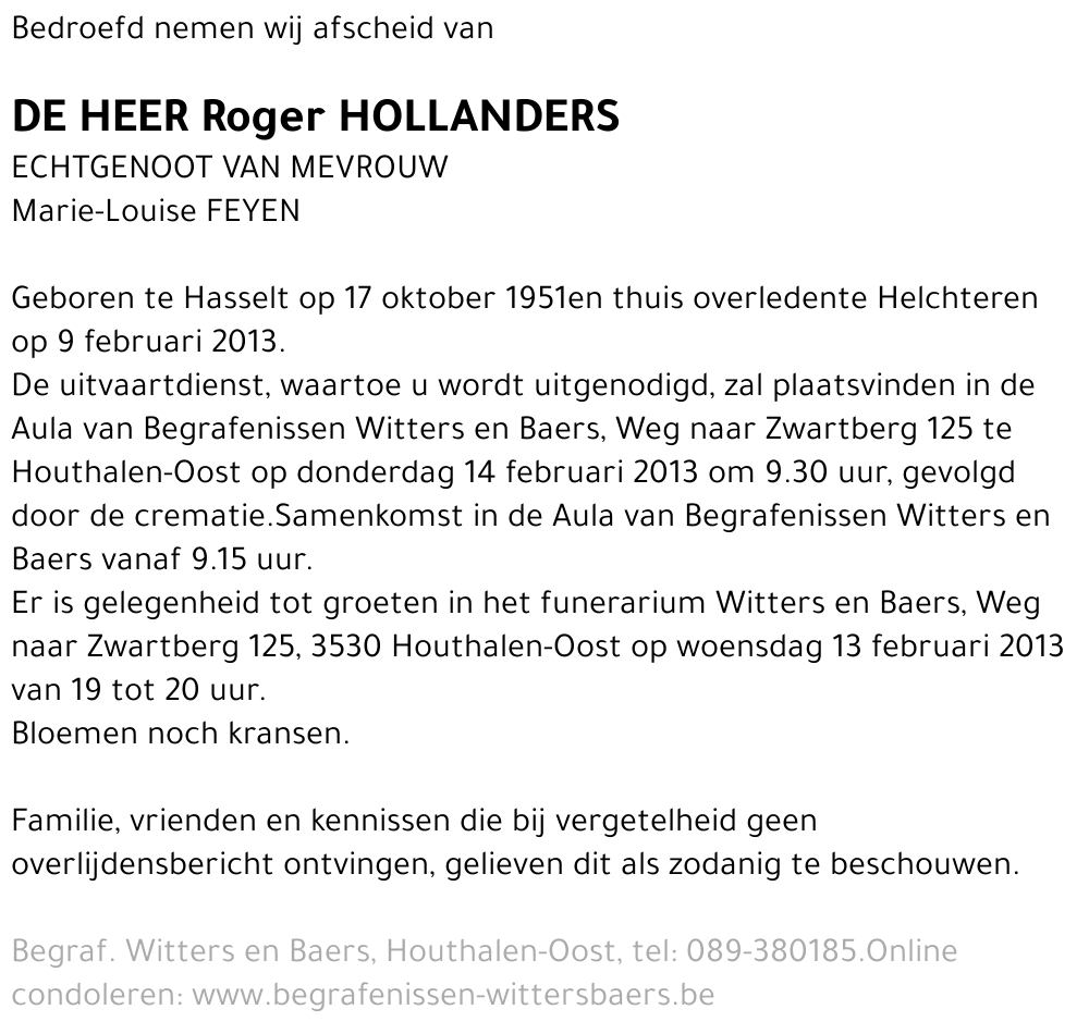 Roger Hollanders