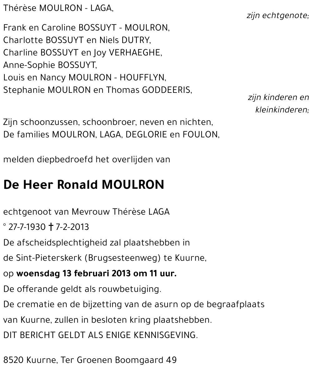 Ronald MOULRON