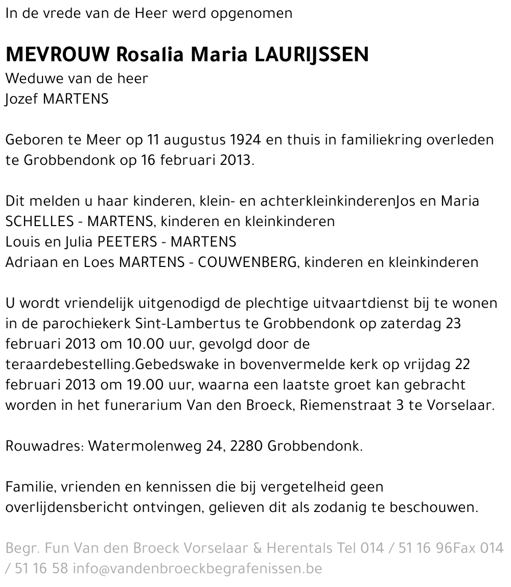 Rosalia Maria Laurijssen