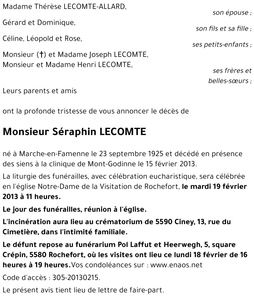 Séraphin LECOMTE