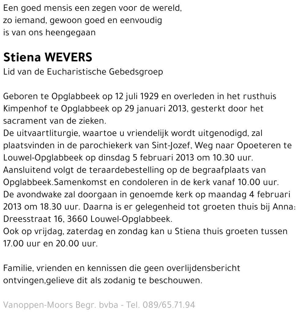 Stiena Wevers