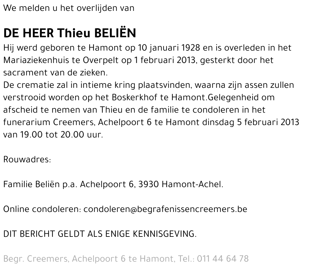 Thieu Beliën