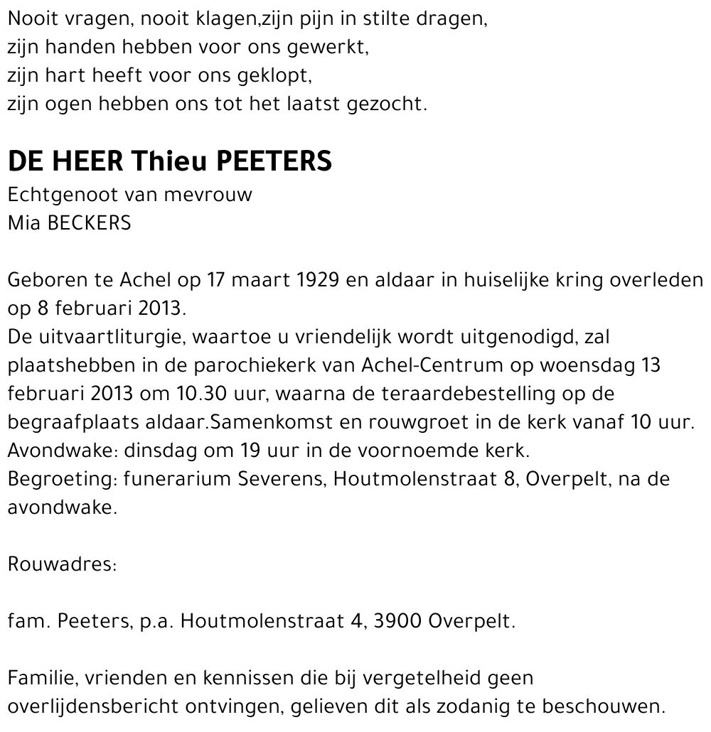 Thieu Peeters