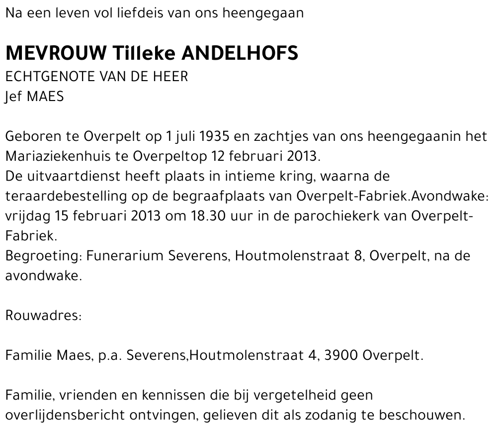 Tilleke Andelhofs