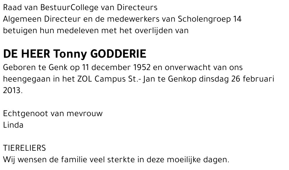 Tonny GODDERIE