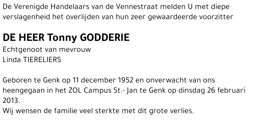 Tonny GODDERIE