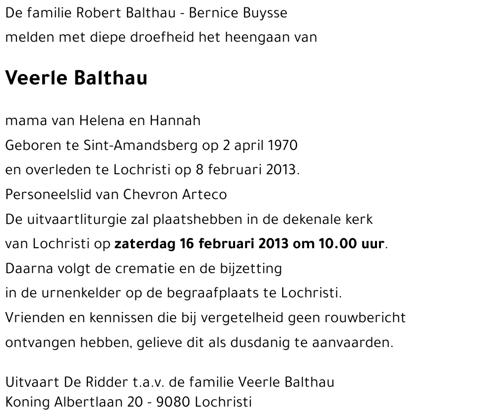 Veerle Balthau