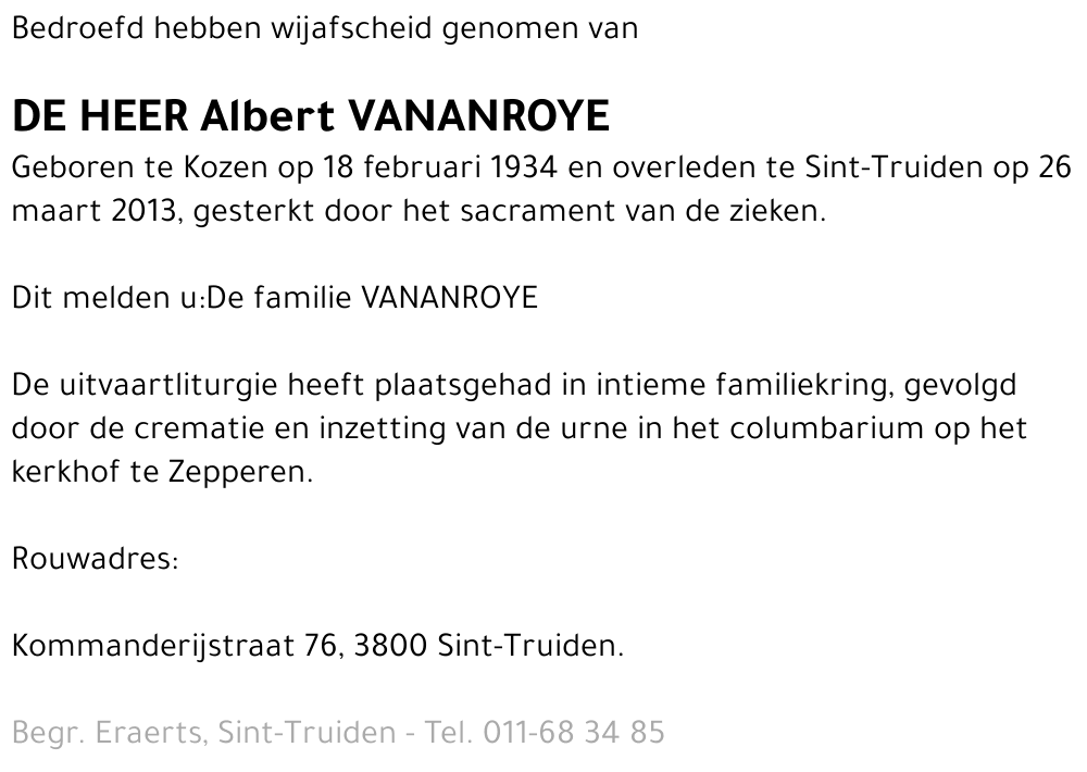 Albert Vananroye