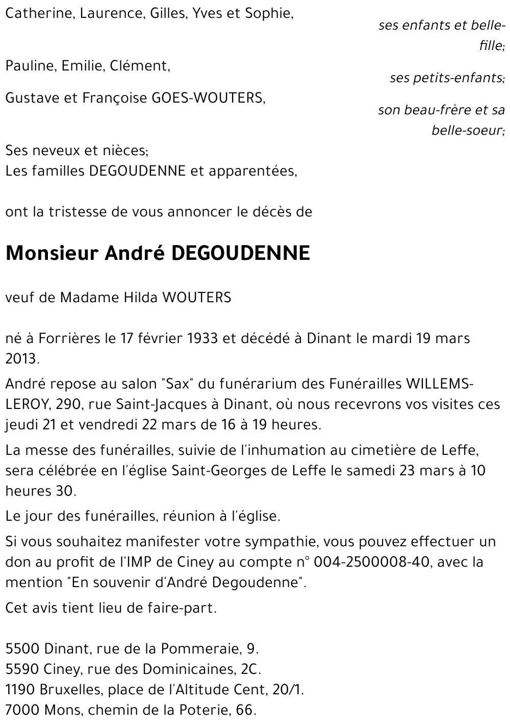 André DEGOUDENNE