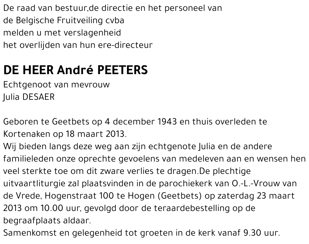 Andre Peeters
