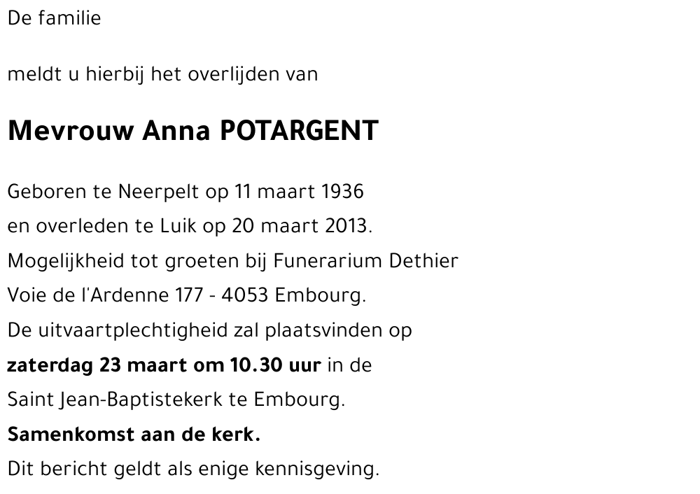 Anna POTARGENT