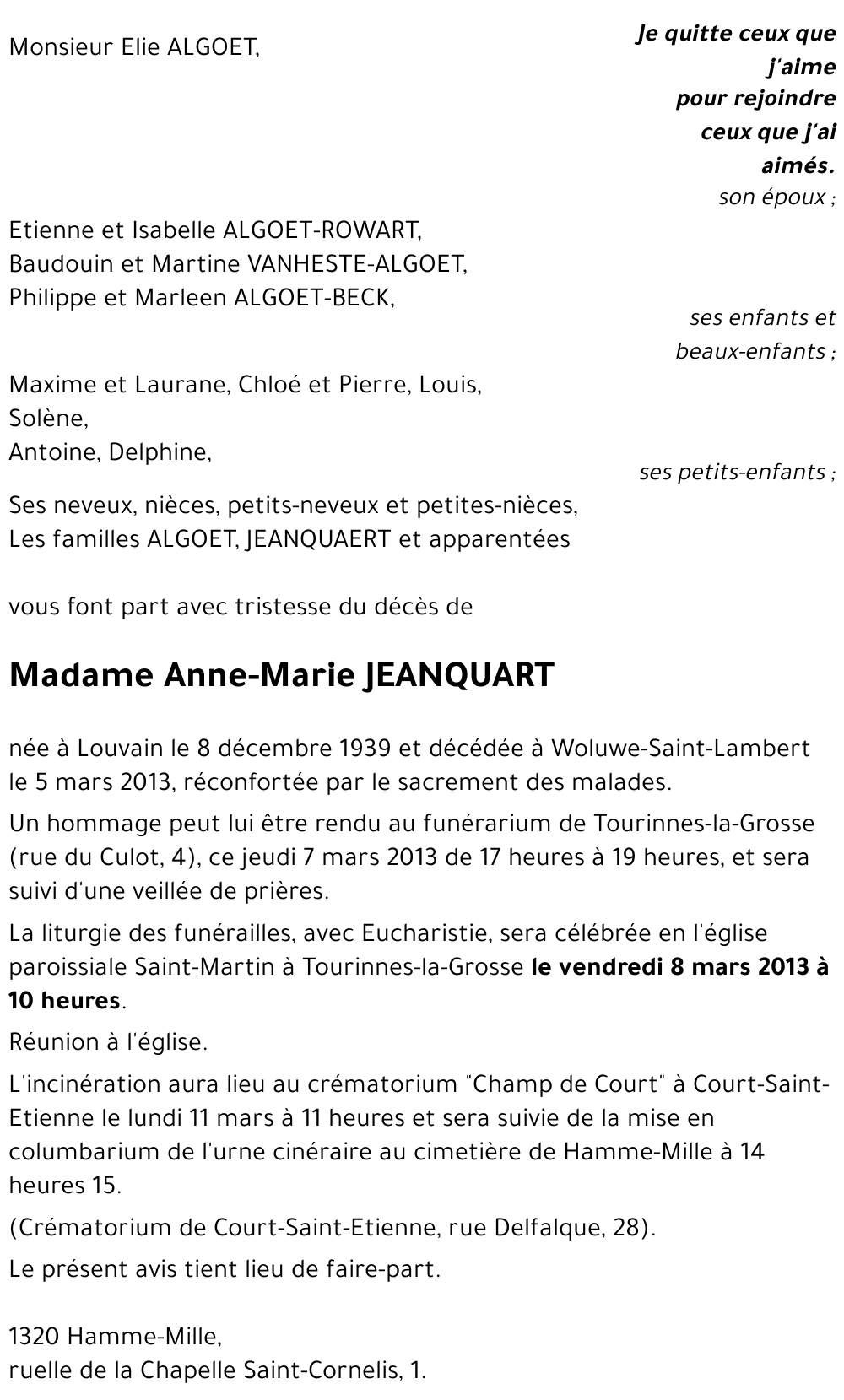 Anne-Marie JEANQUART