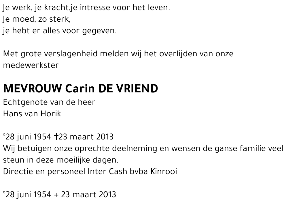 Carin de Vriend