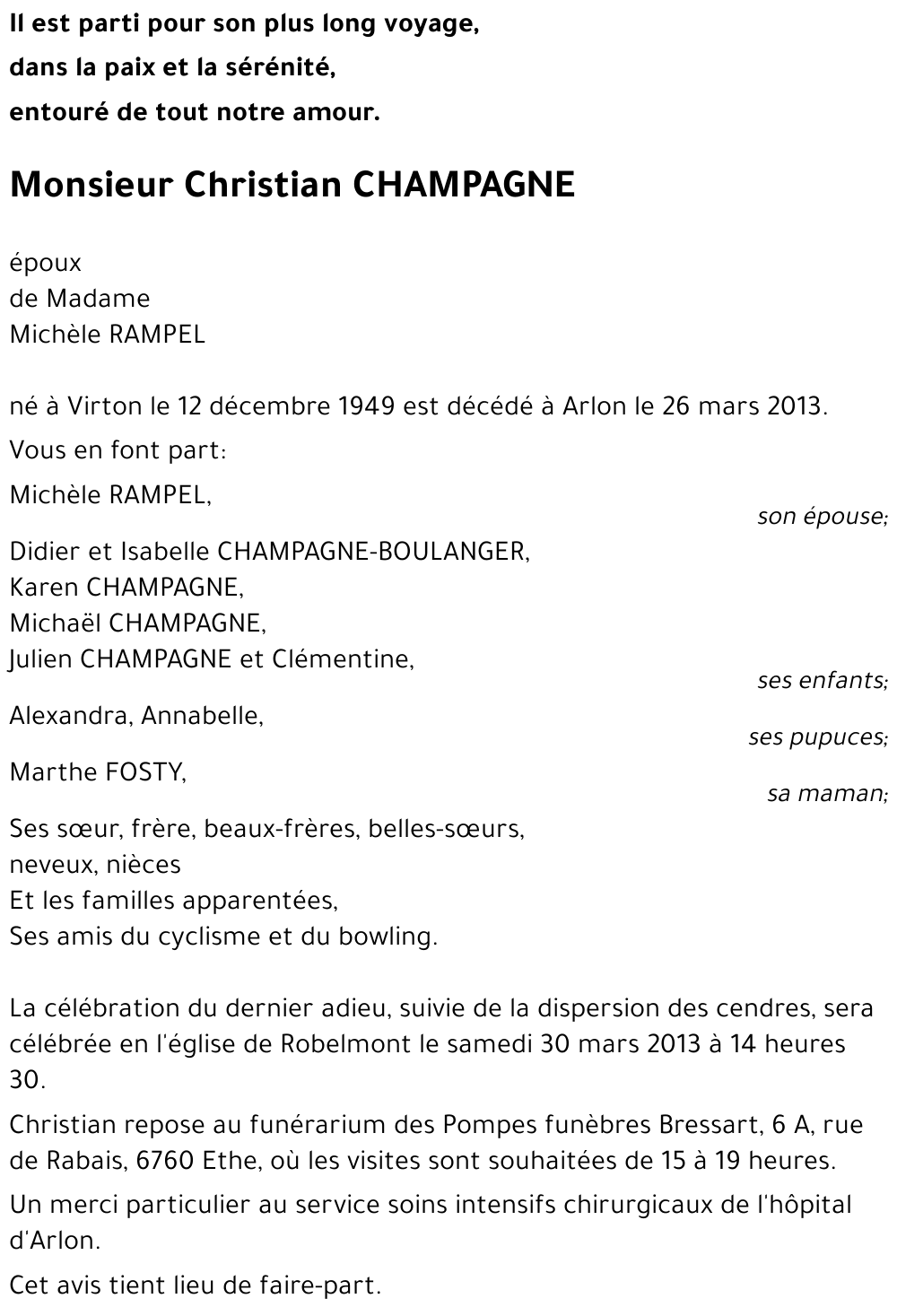 Christian CHAMPAGNE