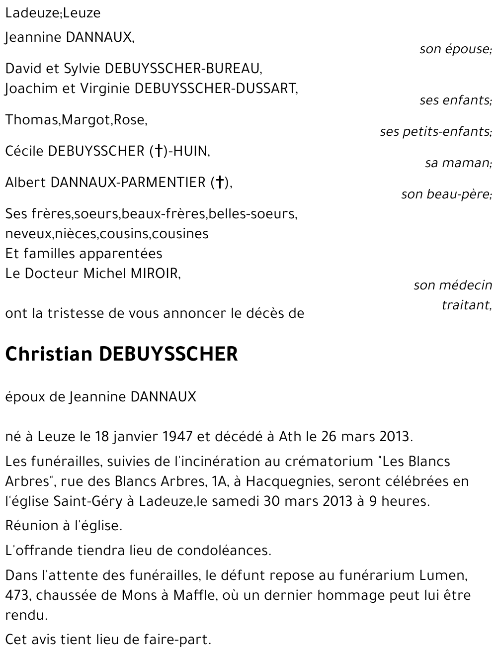 Christian DEBUYSSCHER