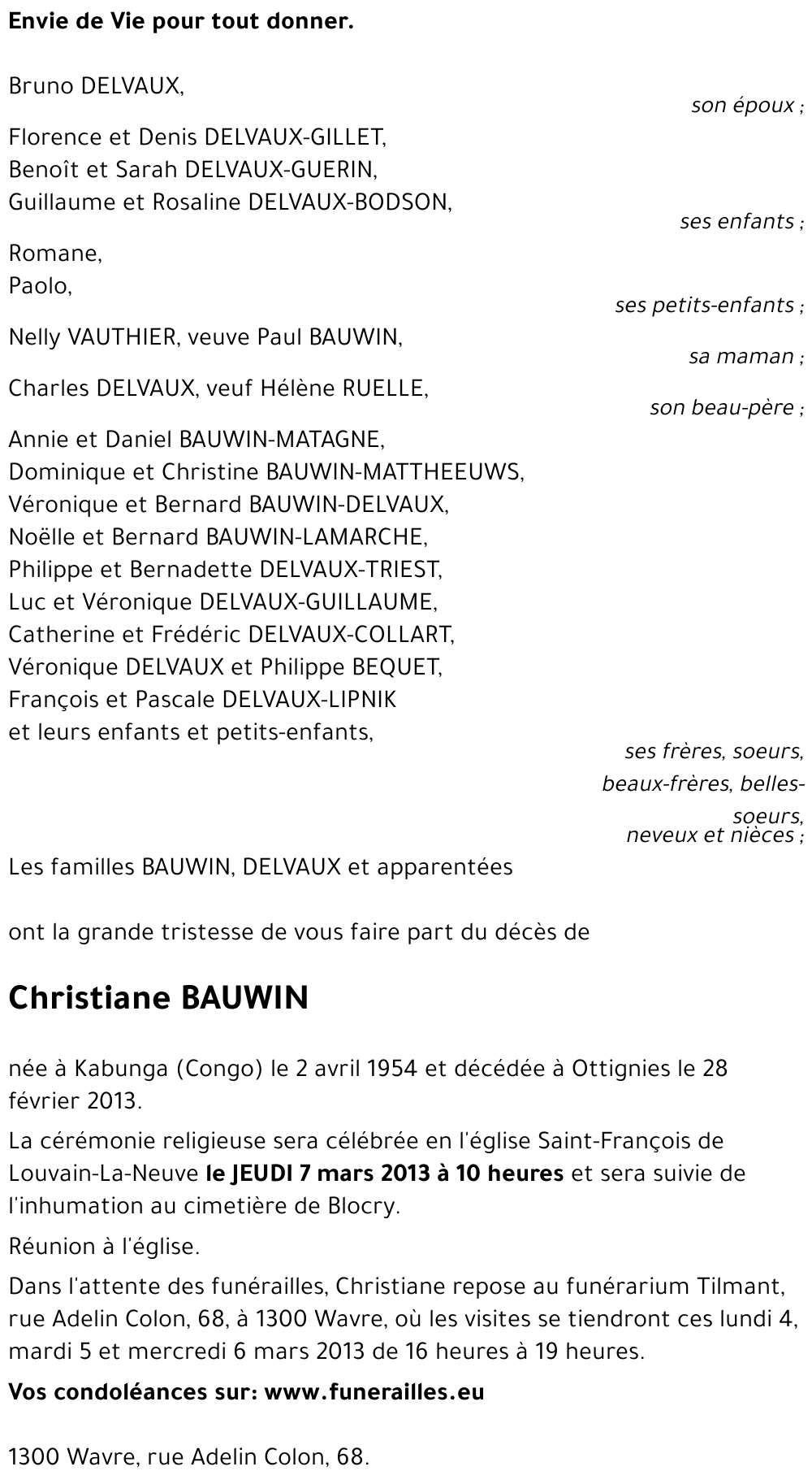 Christiane BAUWIN