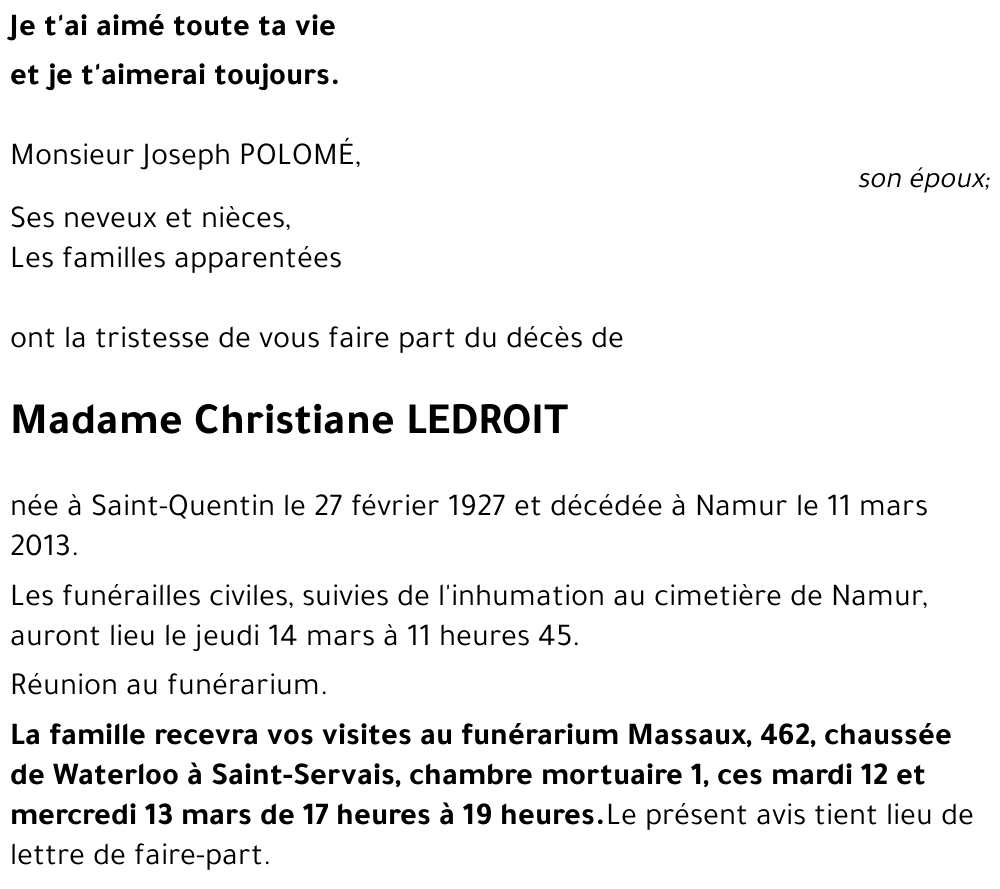 Christiane LEDROIT
