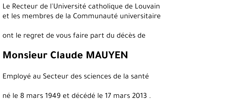 Claude MAUYEN