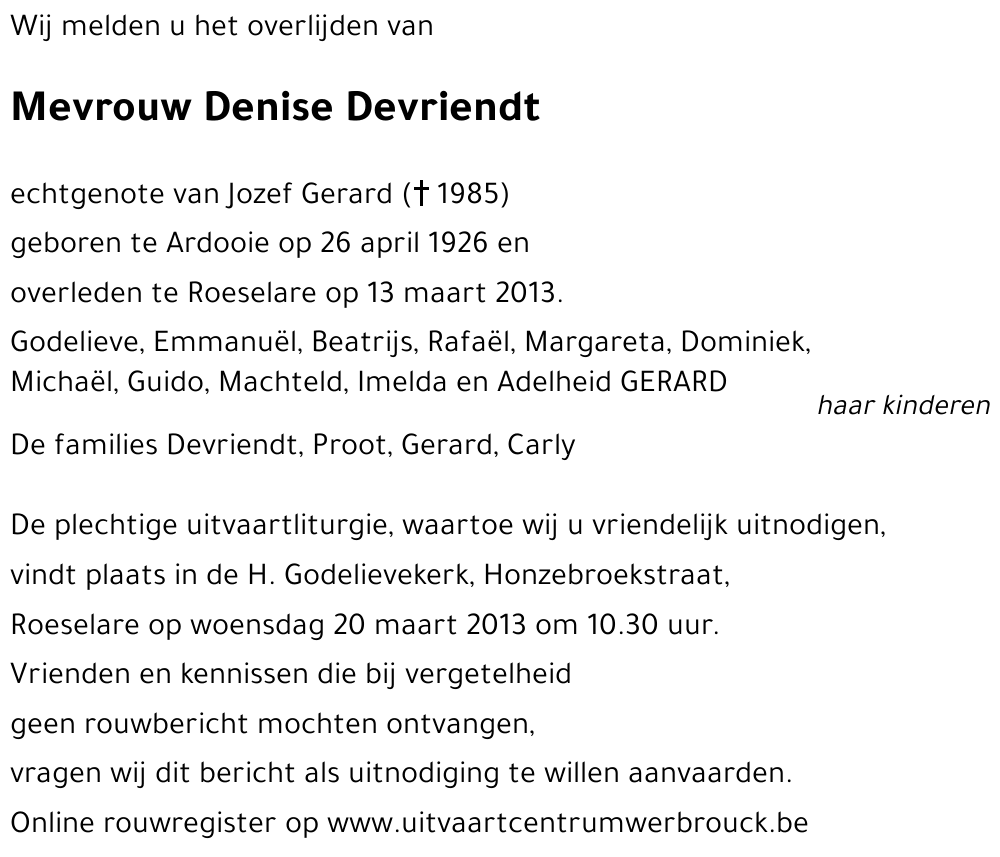 Denise DEVRIENDT