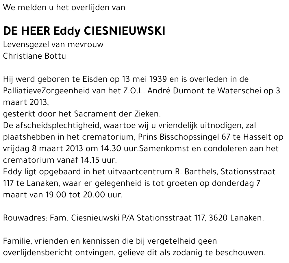 Eddy Ciesnieuwski