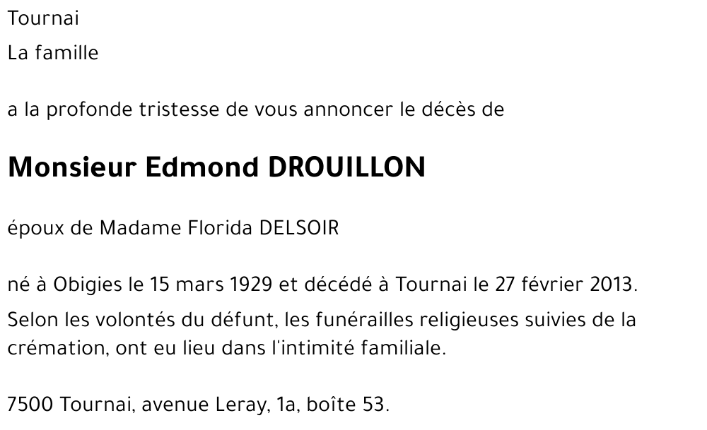 Edmond DROUILLON