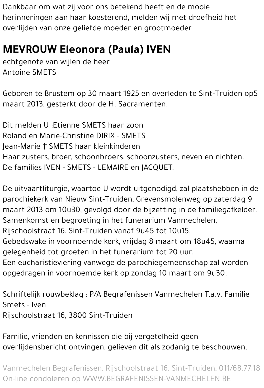 Eleonora (Paula) Iven