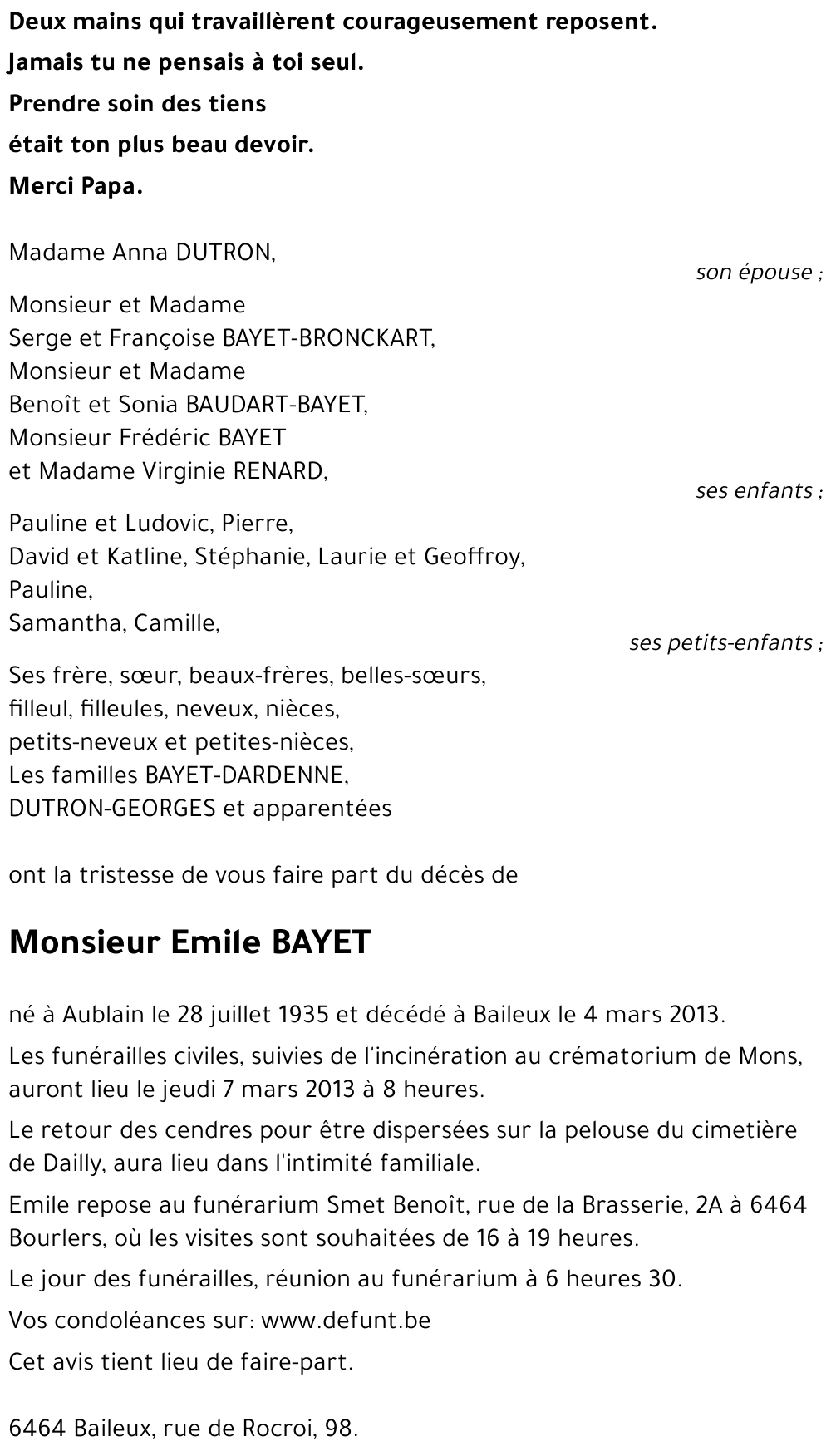 Emile BAYET