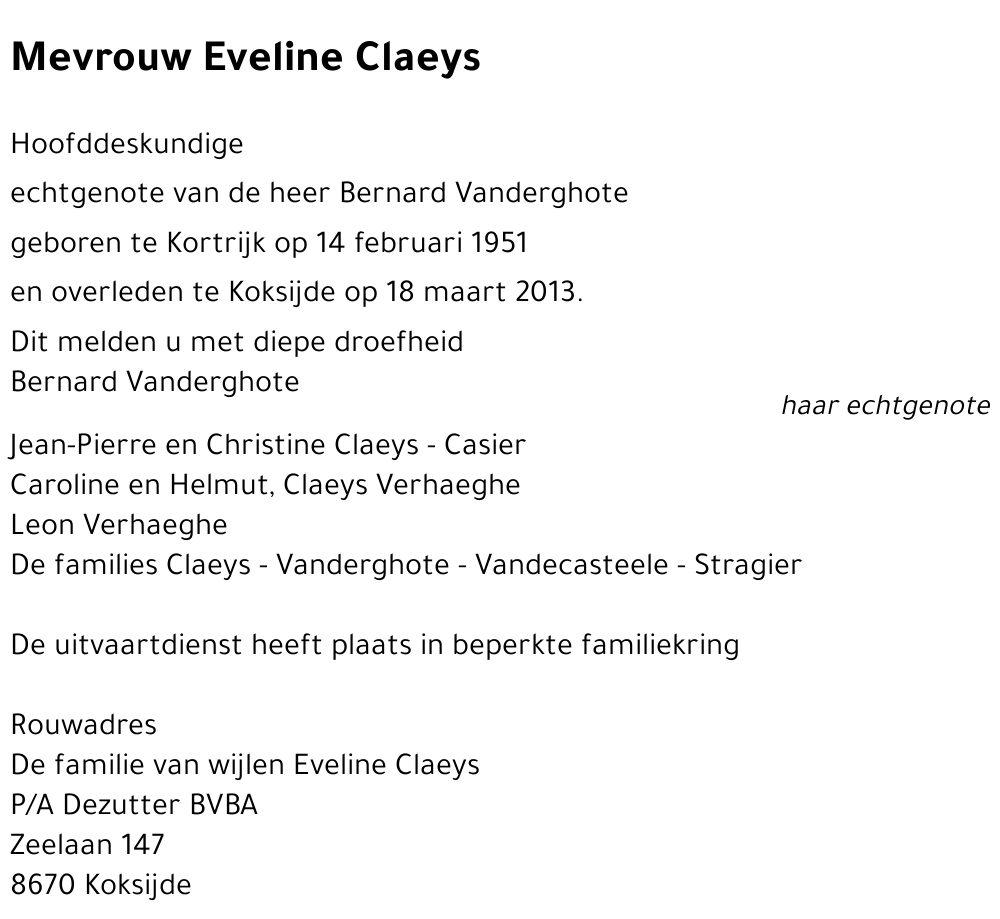 Eveline Claeys
