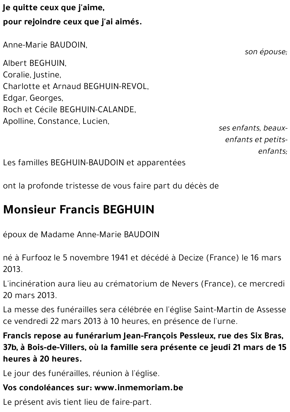 Francis BEGHUIN