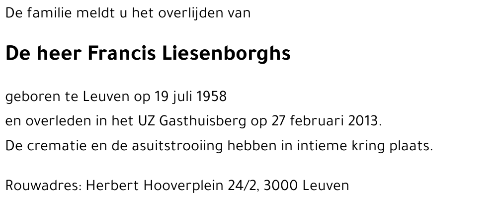 Francis Liesenborghs