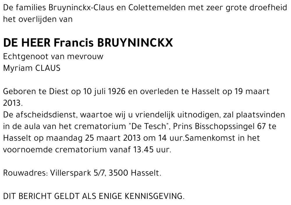 François Bruyninckx