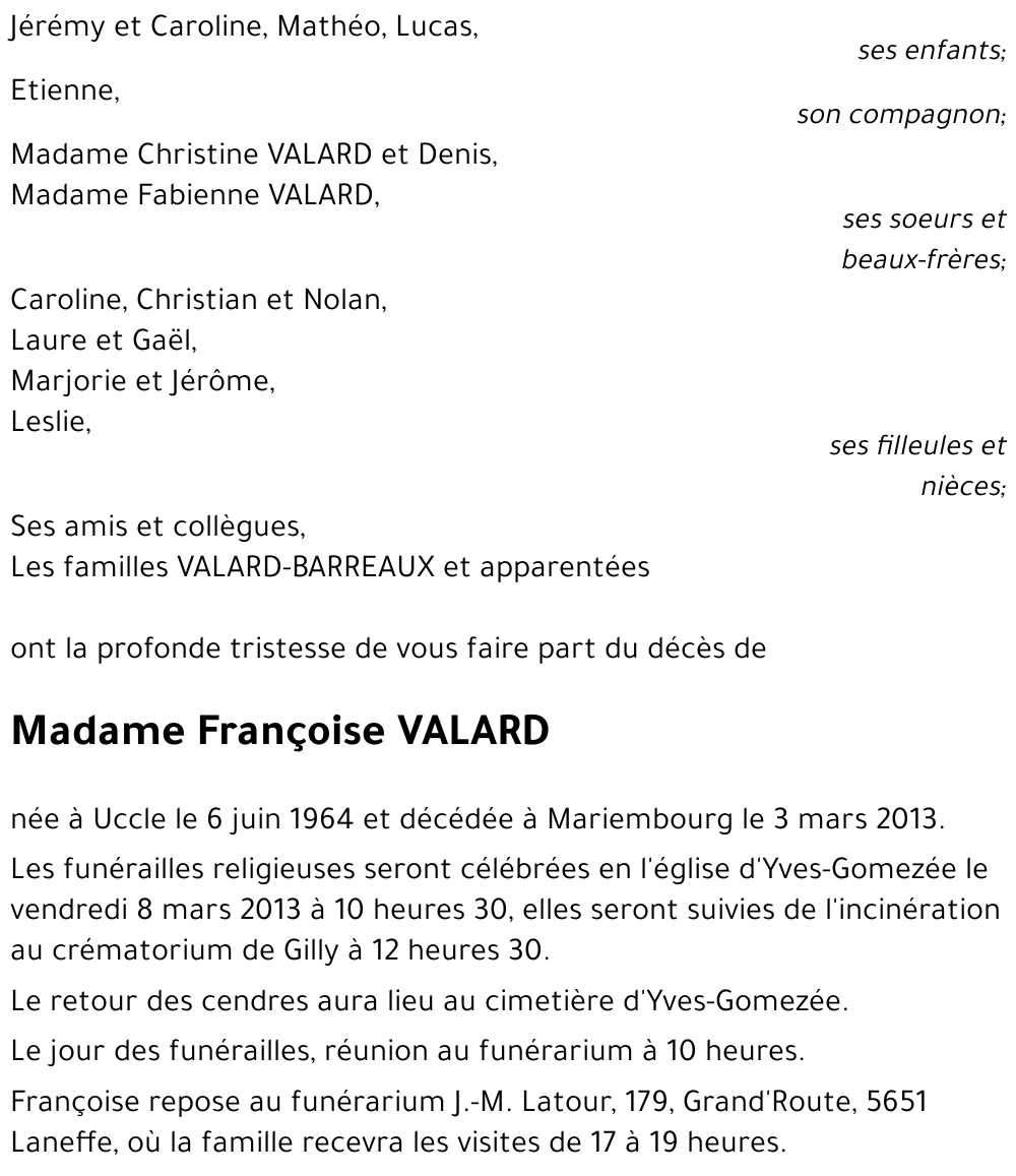 Françoise VALARD