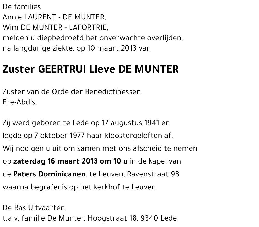 Godelieve DE MUNTER