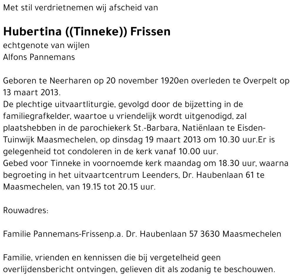 Hubertina Frissen