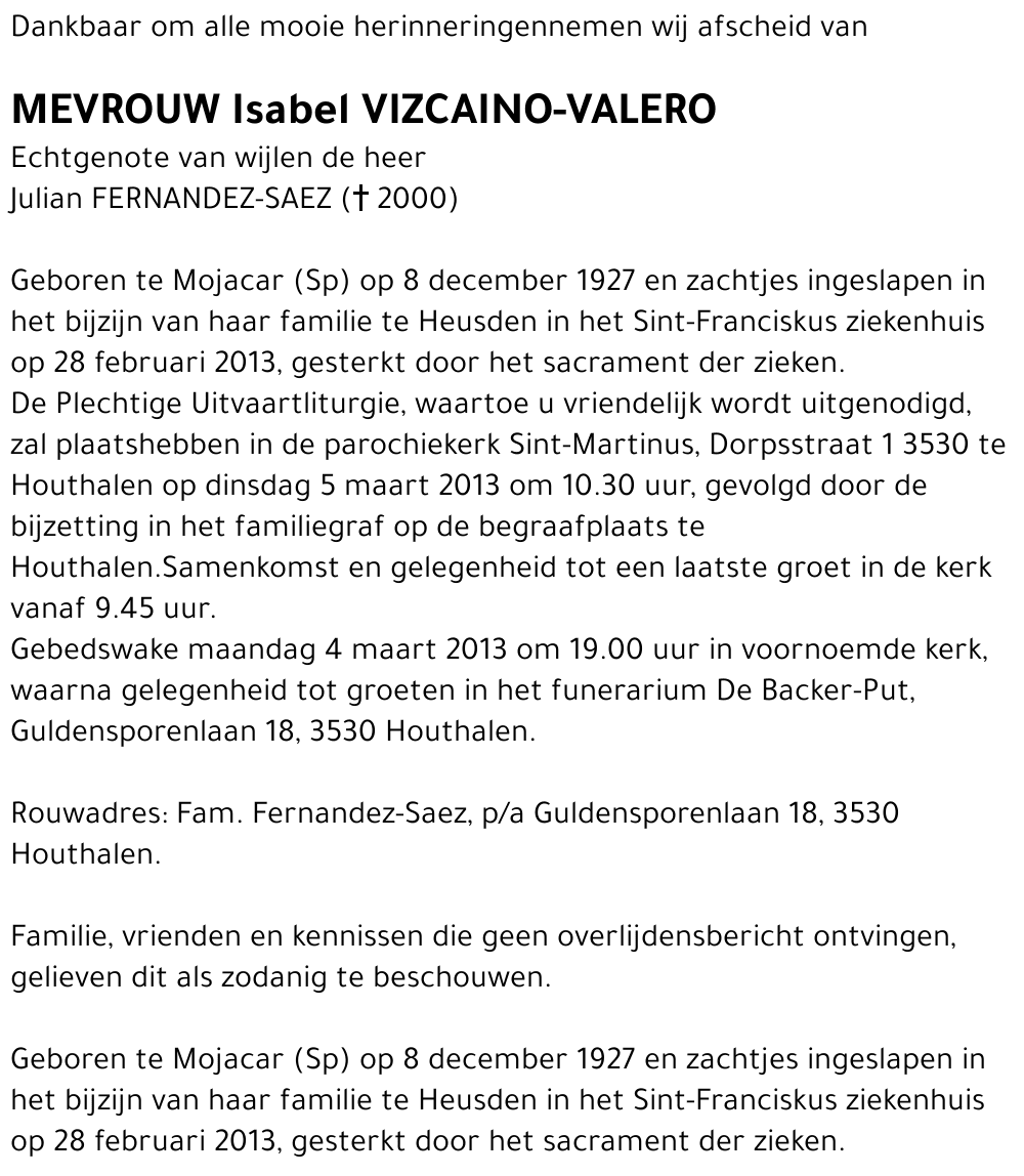 Isabel VIZCAINO-VALERO