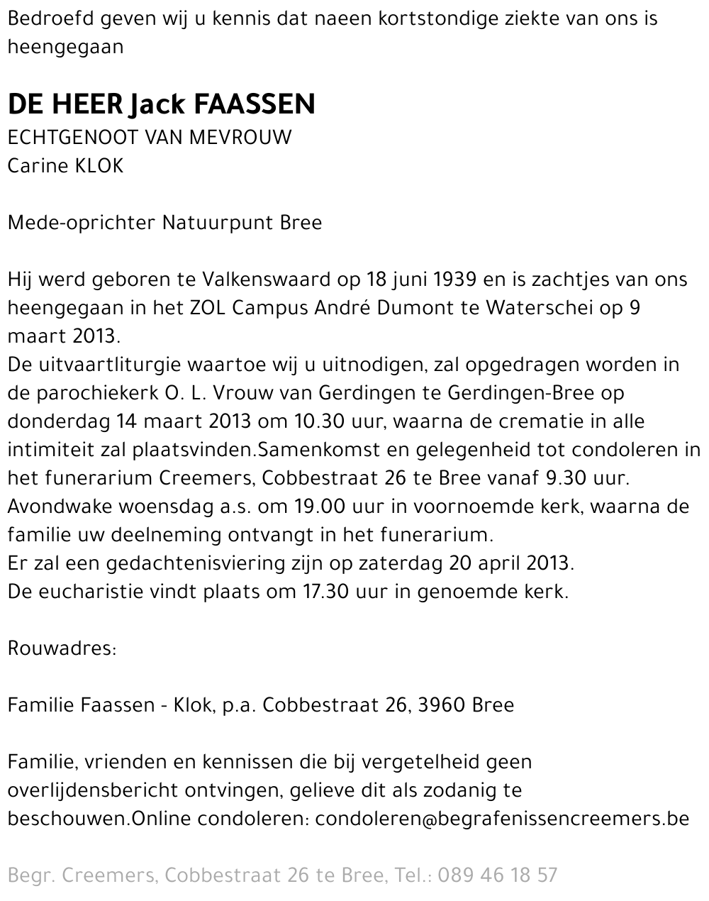 Jack Faassen