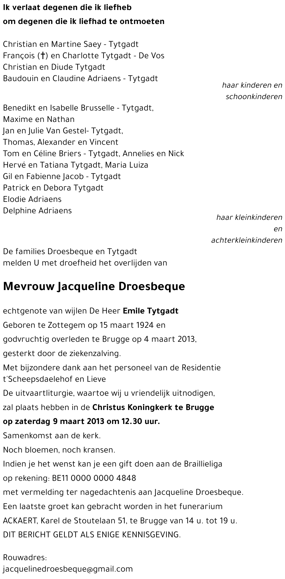 Jacqueline Droesbeque