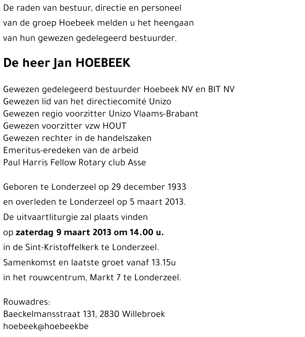Jan HOEBEEK