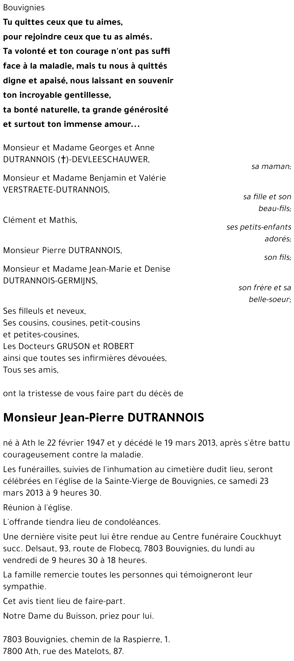 Jean-Pierre DUTRANNOIS