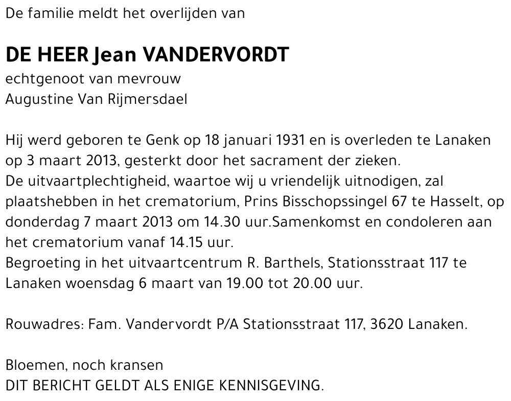 Jean Vandervordt