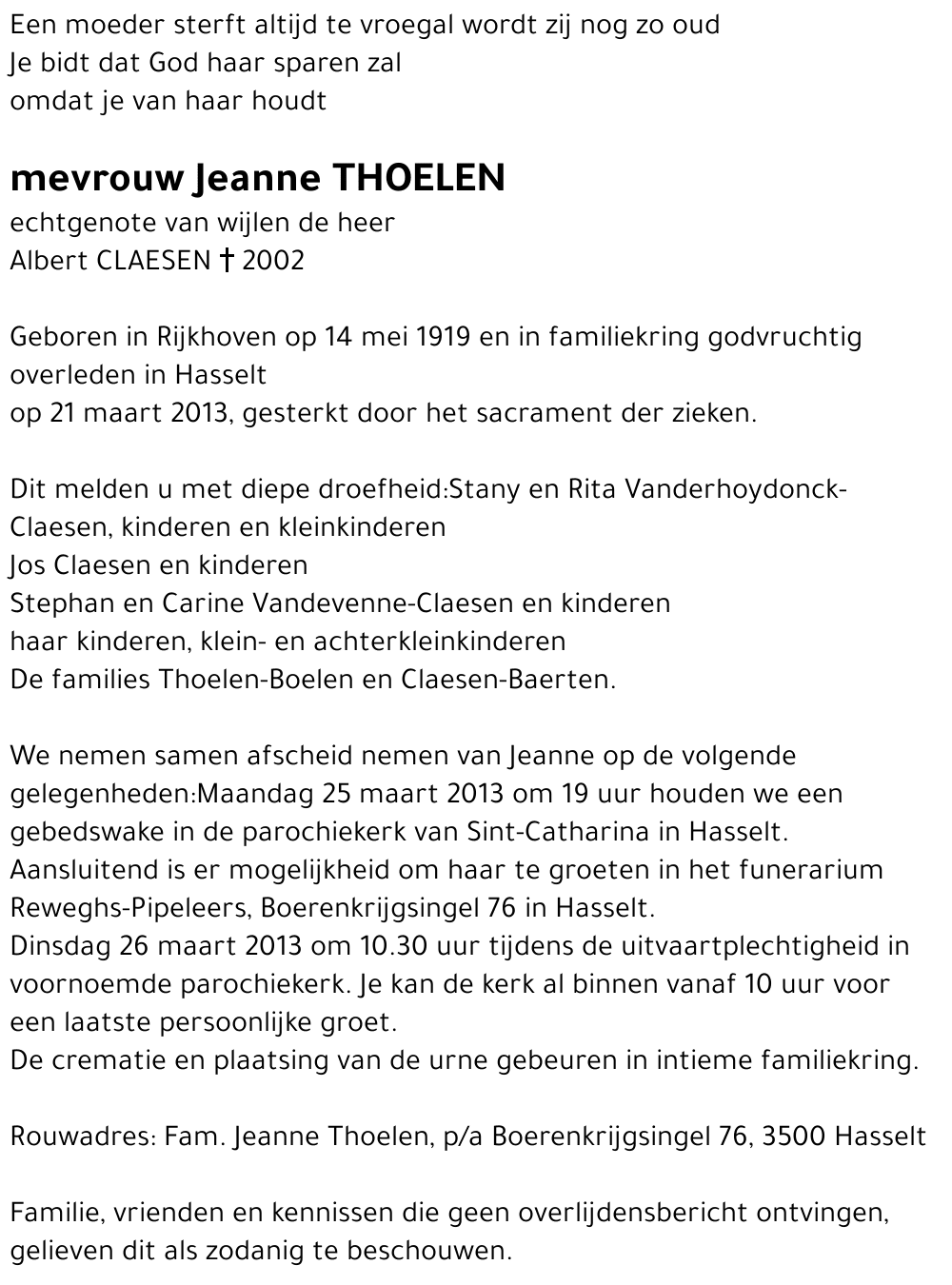 Jeanne Thoelen