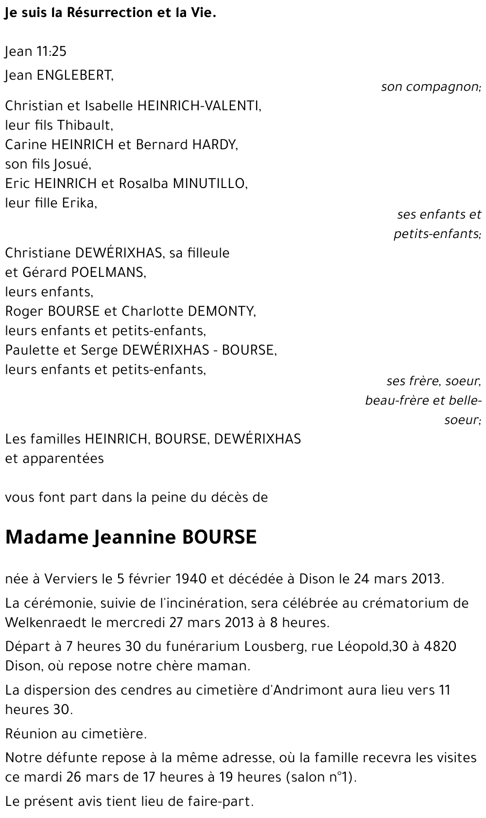 Jeannine BOURSE