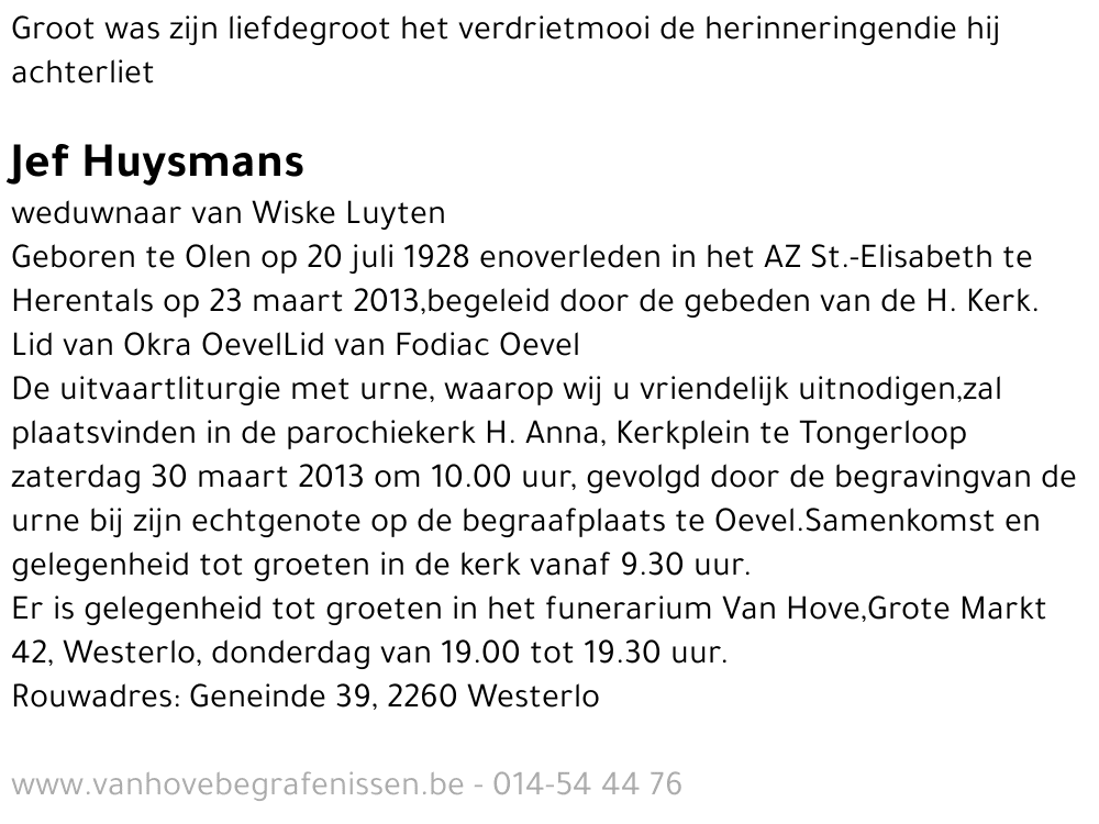 Jef Huysmans