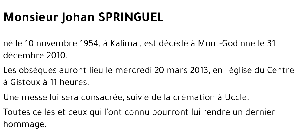 Johan SPRINGUEL