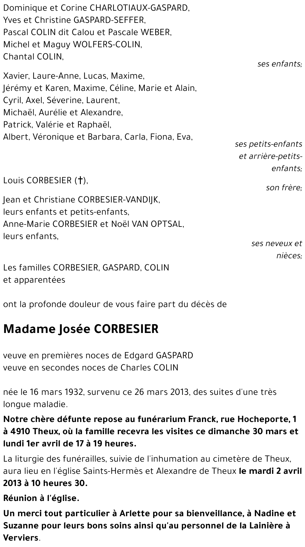 Josée CORBESIER