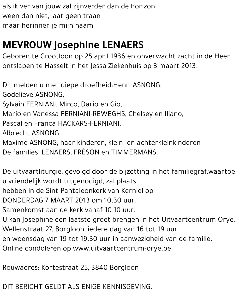 Josephine Lenaers