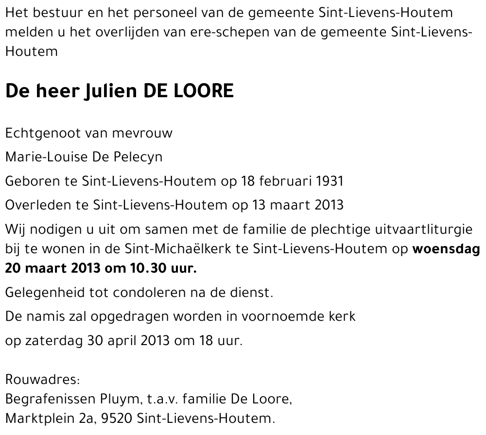 Julien DE LOORE