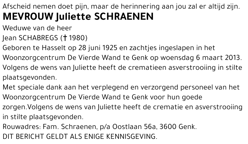 Juliette SCHRAENEN