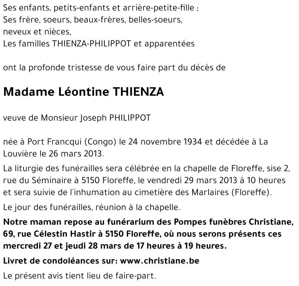 Léontine THIENZA