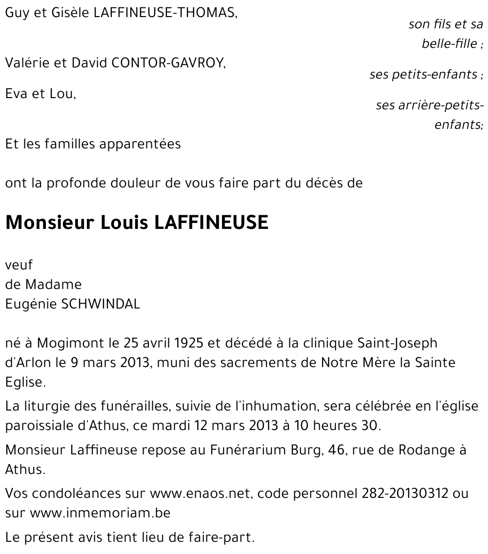 Louis LAFFINEUSE